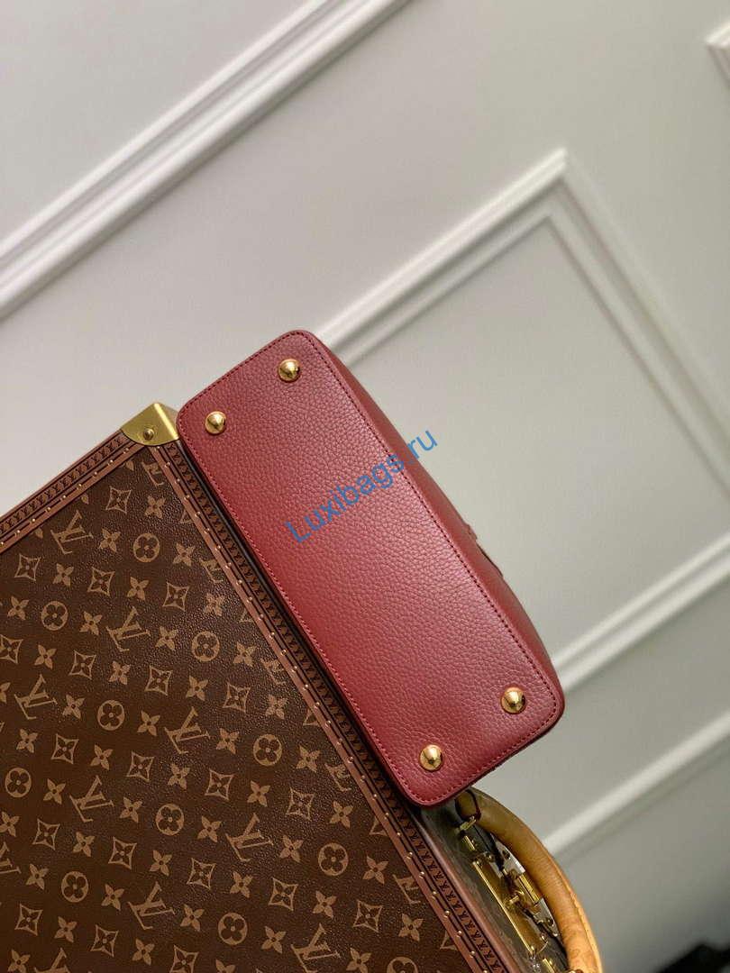 LV M25128 Louis Vuitton Capucines BB Handbag Griotte Red | lv m25128 louis vuitton capucines bb handbag griotte red 4