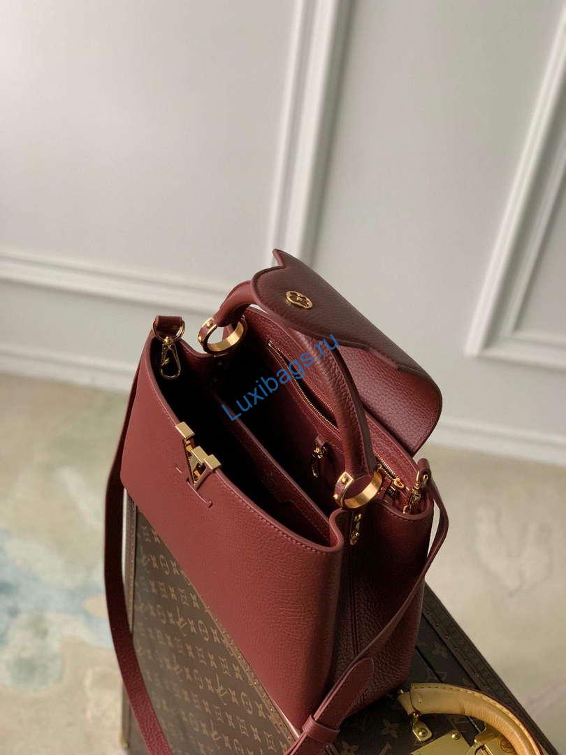 LV M25128 Louis Vuitton Capucines BB Handbag Griotte Red | lv m25128 louis vuitton capucines bb handbag griotte red 8