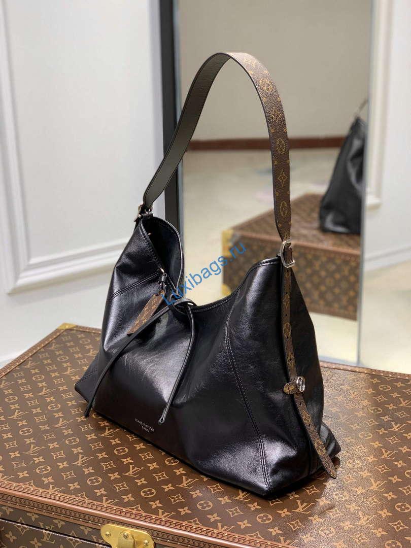 LV M25143 Louis Vuitton CarryAll Dark MM Handbag Black | lv m25143 louis vuitton carryall dark mm handbag black 3