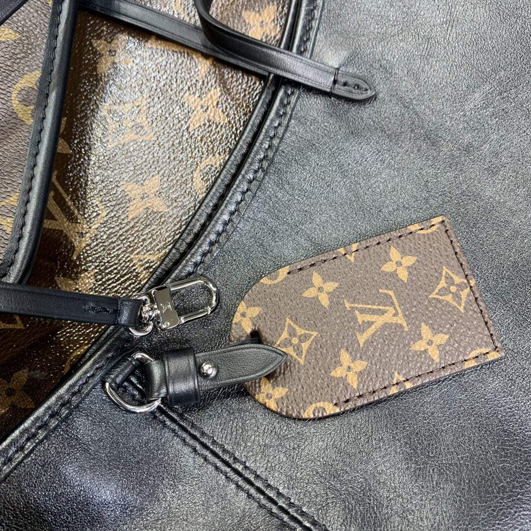 LV M25143 Louis Vuitton CarryAll Dark MM Handbag Black | lv m25143 louis vuitton carryall dark mm handbag black 7
