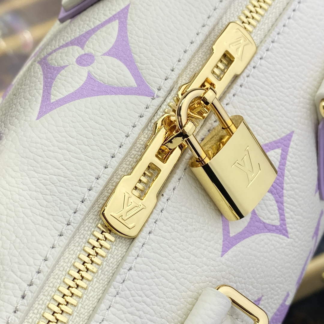 LV M46875 Louis Vuitton Speedy Bandoulière 20 Handbag Latte White / Bubble Tea Mauve | lv m46875 louis vuitton speedy bandouliere 20 handbag latte white bubble tea mauve 6
