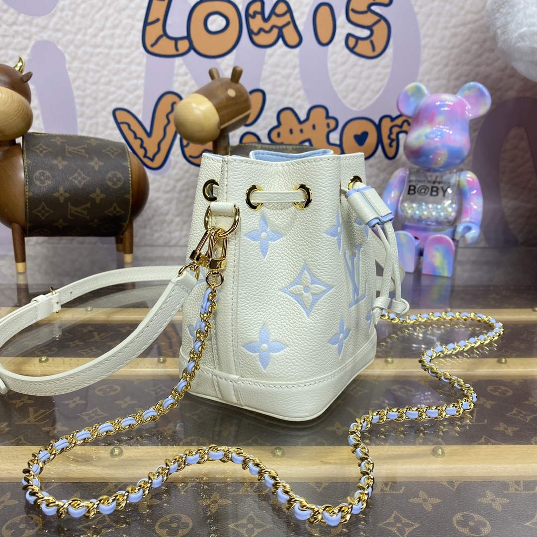 LV M82933 Louis Vuitton Nano Noé Bag Blue | lv m82933 louis vuitton nano noe bag blue 3