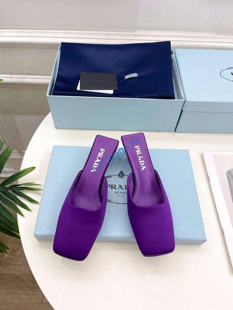 Prada 1I479N Women's Satin Mules Fashion Shoes P67322 | prada 1i479n womens satin mules fashion shoes p67322 1