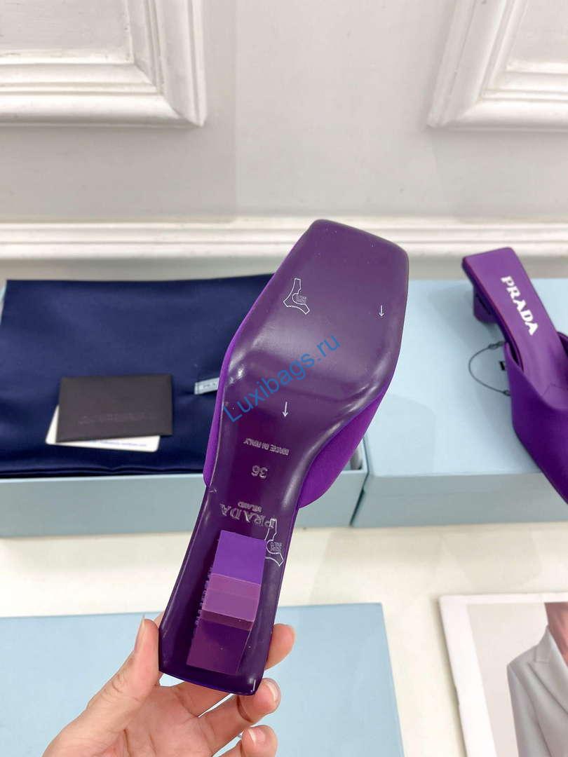 Prada 1I479N Women's Satin Mules Fashion Shoes P67322 | prada 1i479n womens satin mules fashion shoes p67322 9
