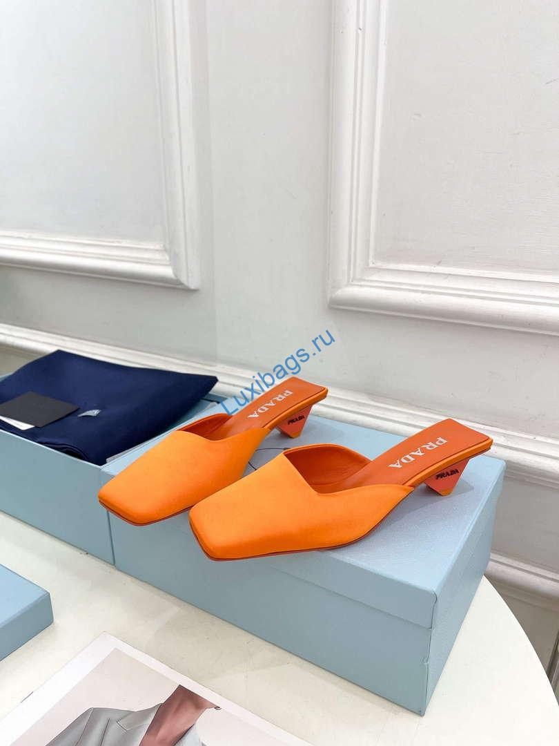 Prada 1I479N Women's Satin Mules Fashion Shoes P67320 | prada womens satin mules fashion shoes p67320 6