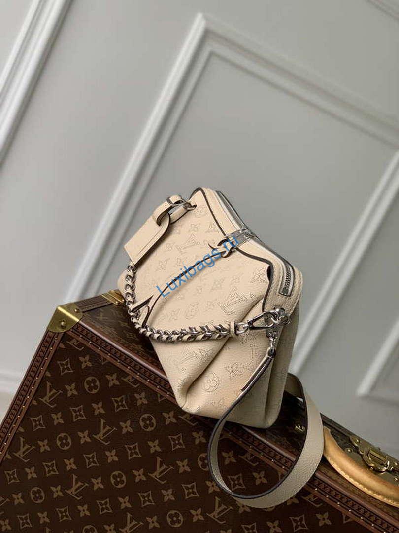 LV M24114 Louis Vuitton Hand It All PM Bag Mahina Crème Beige | v m24114 louis vuitton hand it all pm bag creme beige 04