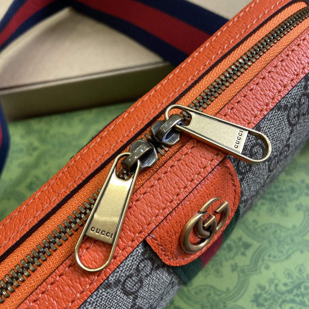 Gucci 699439 Ophidia GG Small Crossbody Bag Bright orange | gucci 699439 ophidia gg shoulder bag orange 7