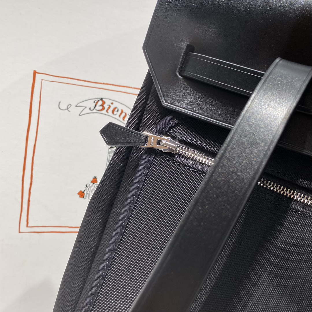 Hermes H084076CKAD A Dos Zip Retourne Herbag Backpack Toile Vache Hunter Ebene H60068 | hermes h084076ckad a dos zip retourne herbag backpack toile vache hunter ebene h60068 8