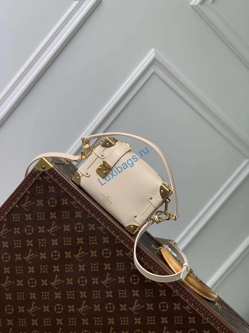LV M23915 Louis Vuitton Side Trunk PM Bag Chalk