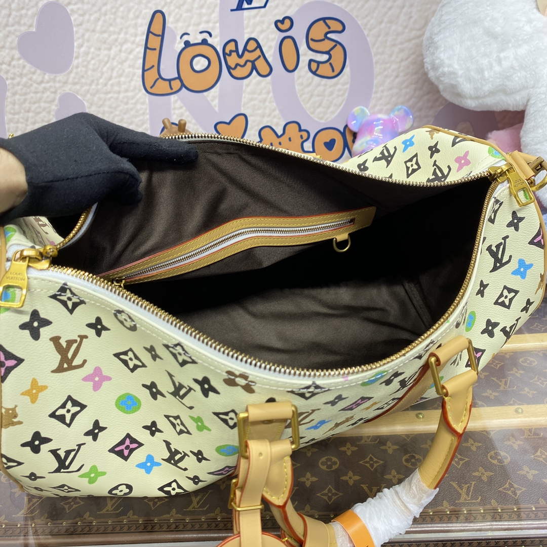 LV M25233 Louis Vuitton Keepall Bandoulière 45 Travel Bag Vanilla | lv m25233 louis vuitton keepall bandouliere 45 travel bag vanilla 9