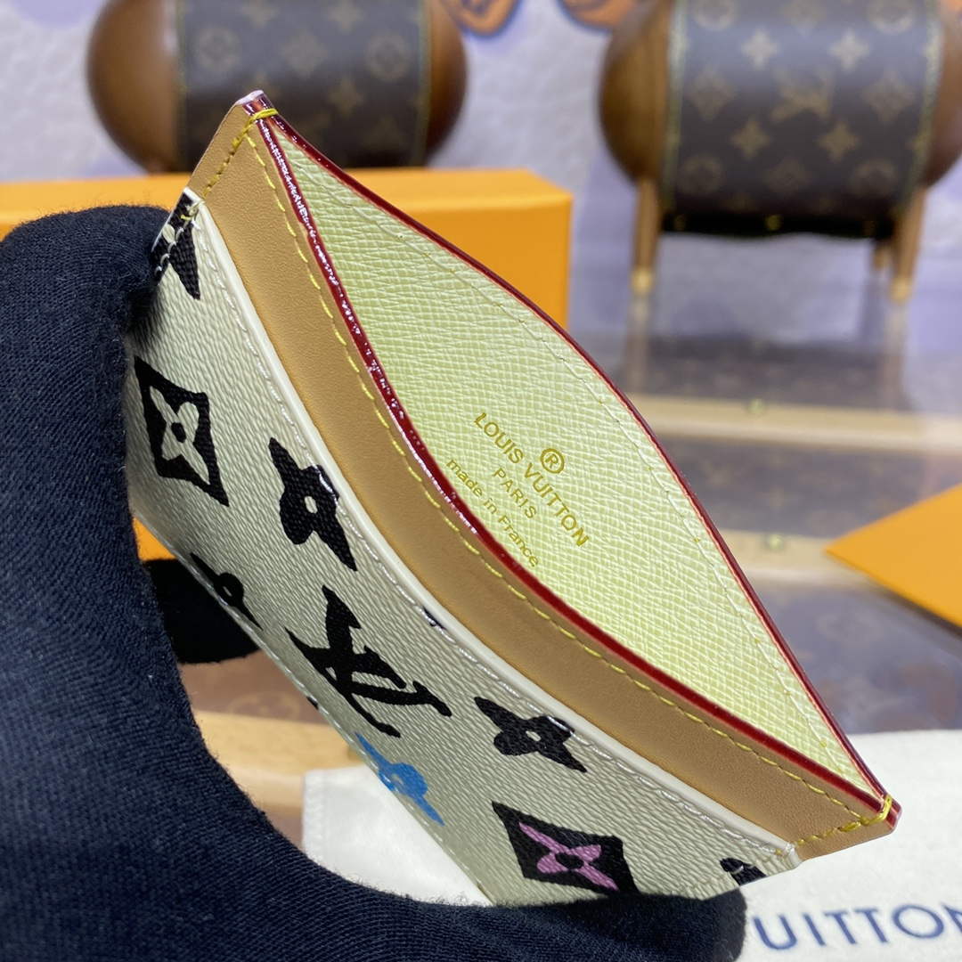 LV M83348 Louis Vuitton Card Holder Vanilla | lv m83348 louis vuitton card holder white 6