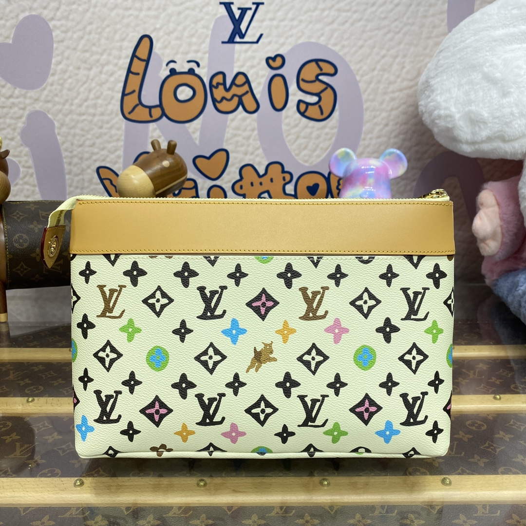 LV M83568 Louis Vuitton Pochette Voyage Souple Vanilla | lv m83568 louis vuitton pochette voyage souple white 2