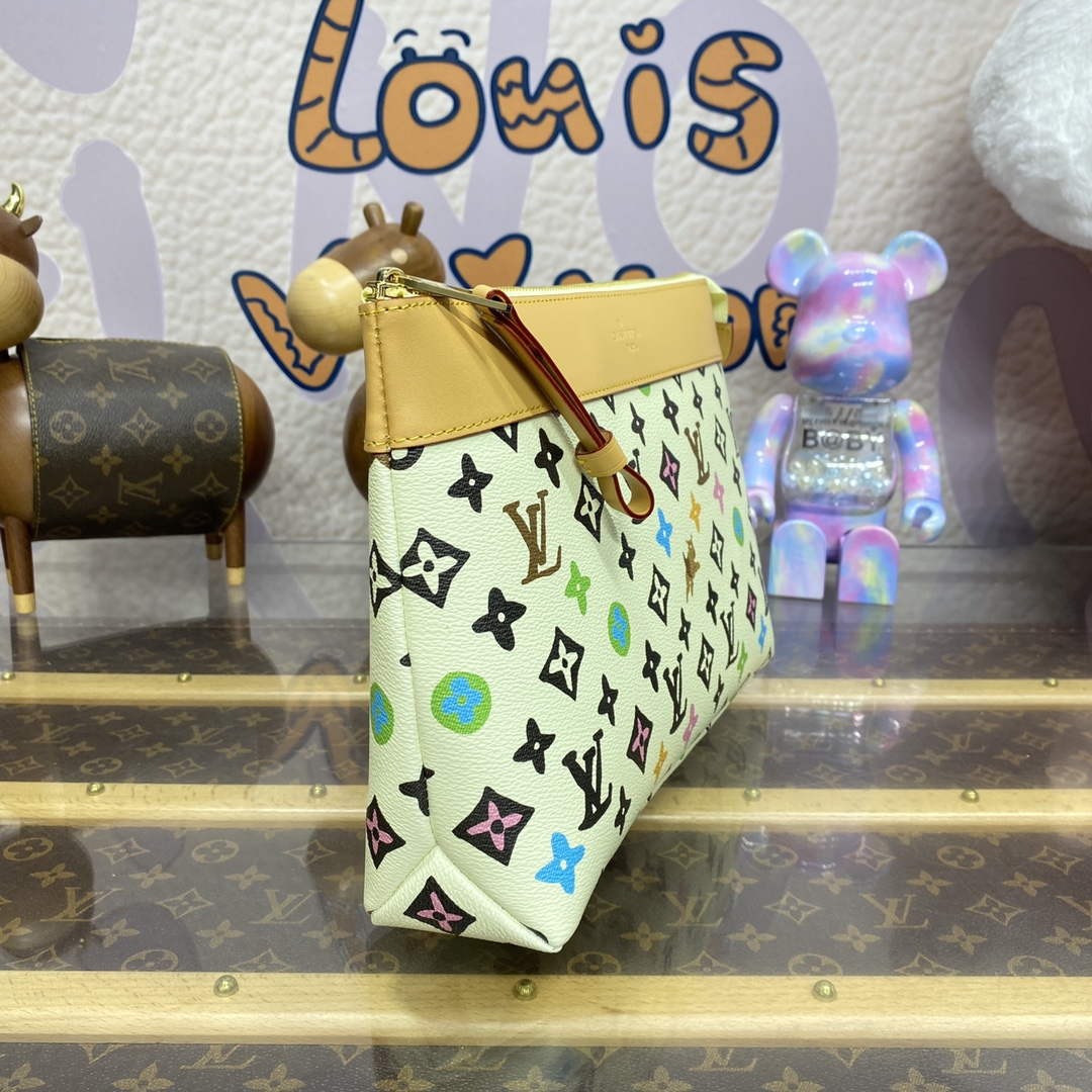 LV M83568 Louis Vuitton Pochette Voyage Souple Vanilla | lv m83568 louis vuitton pochette voyage souple white 3