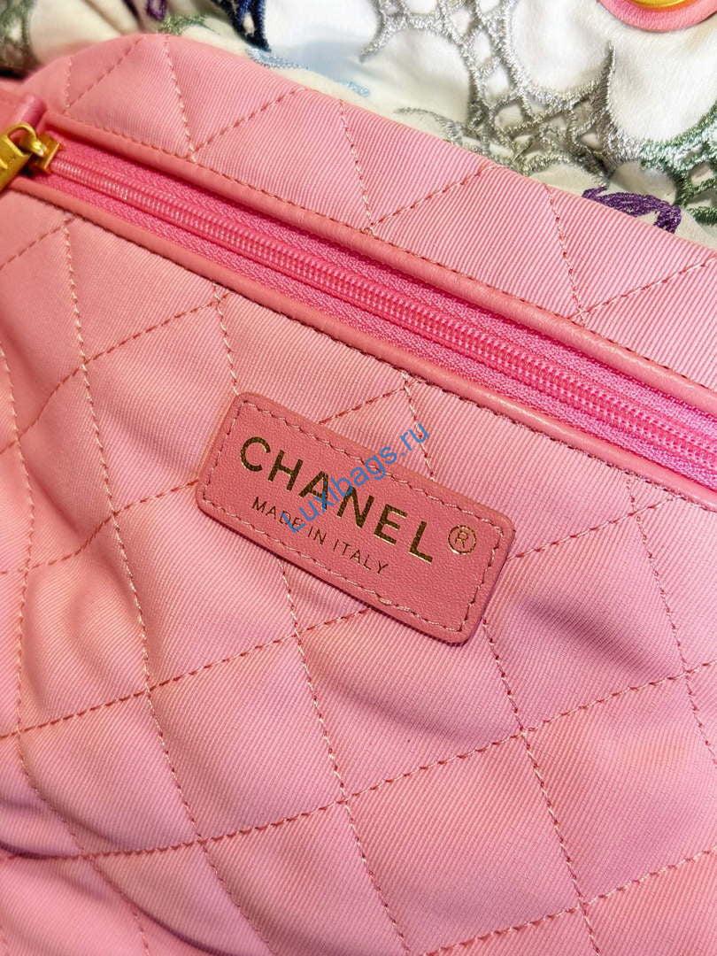 Chanel 22 Small Handbag AS3260 Lace Patchwork & Gold-Tone Metal Multicolour | chanel 22 small handbag as3260 lace patchwork gold tone metal multicolour 008