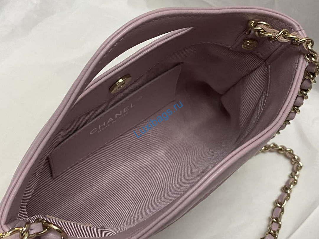 Chanel AP3656 Small Shopping Bag Shiny Lambskin & Gold-Tone Metal Light Pink | chanel ap3656 small shopping bag shiny lambskin gold tone metal black 18