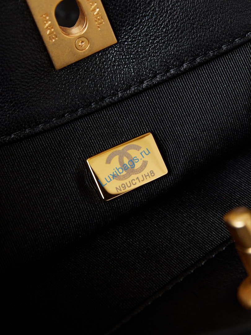 Chanel AS4754 24P New Hobo Bag Black Lambskin | chanel as4754 24p new hobo bag black lambskin 009