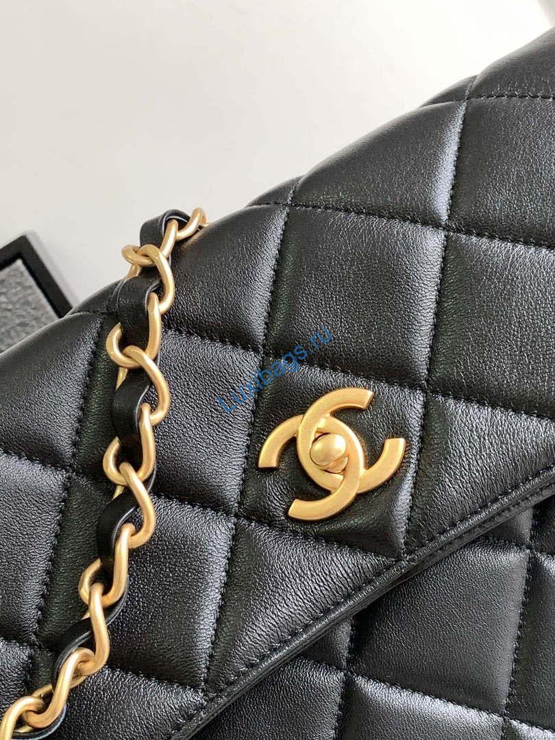 Chanel AS4777 24P New Hobo Bag Black Lambskin | chanel as4777 24p new hobo bag black lambskin 015