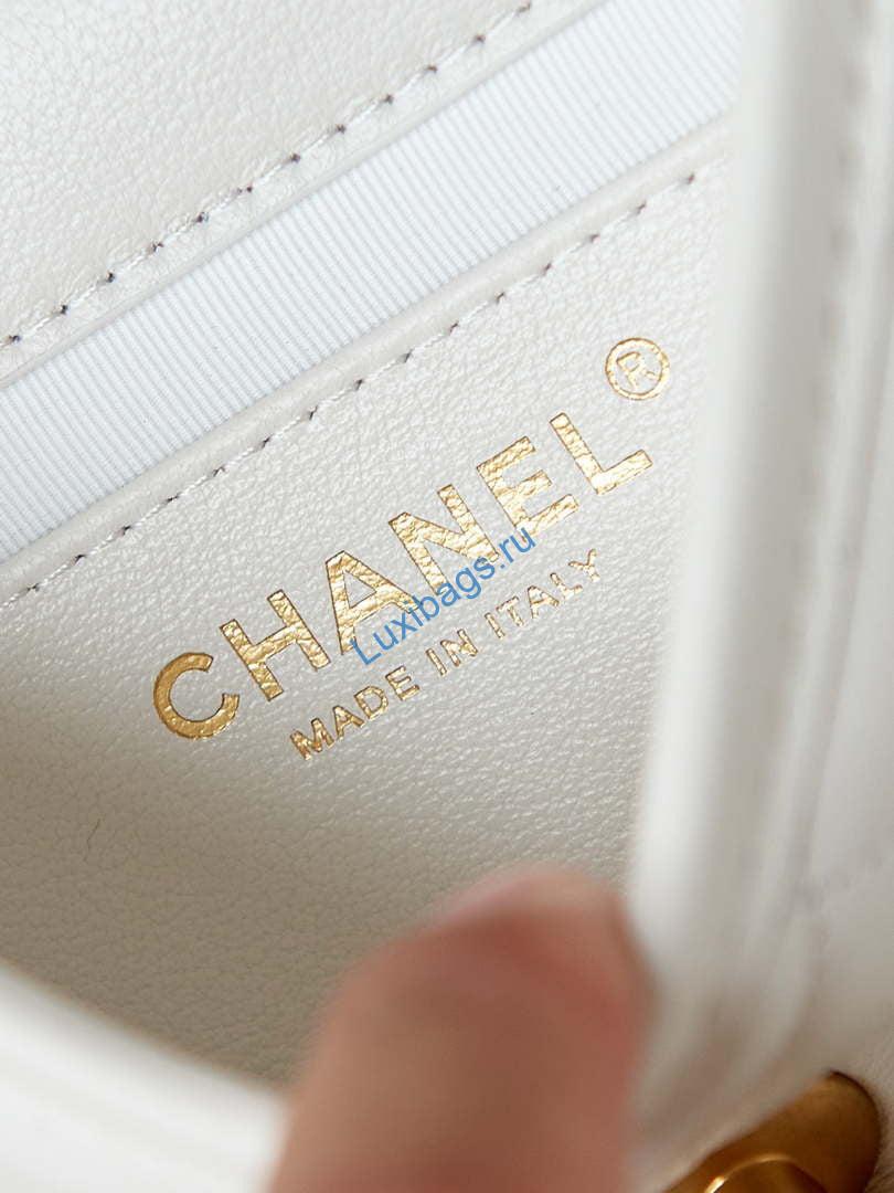 Chanel Messenger Bag Calfskin & Gold-Tone Metal AS4845 White Lambskin | chanel messenger bag calfskin gold tone metal as4845 white lambskin 007