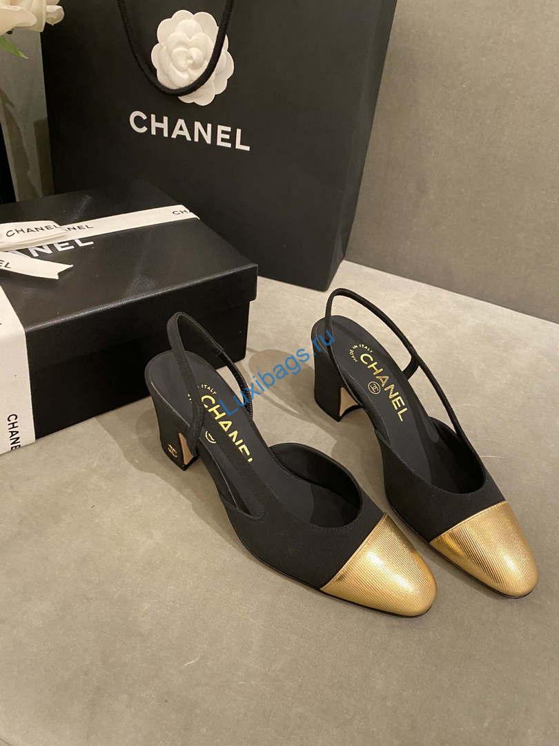 Chanel Women's G31318 Slingbacks Goatskin Grosgrain Sandals Shoes C91006 | chanel womens slingbacks goatskin grosgrain sandals shoes c91006 02