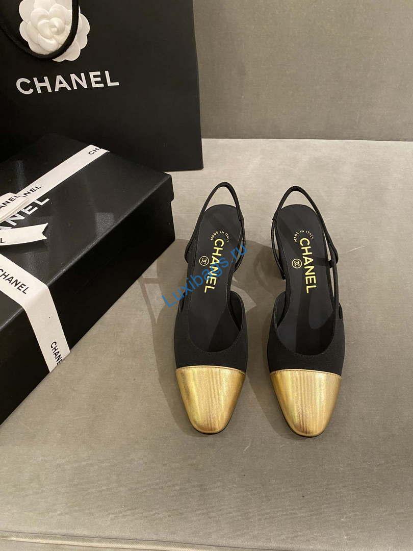 Chanel Women's G31318 Slingbacks Goatskin Grosgrain Sandals Shoes C91006 | chanel womens slingbacks goatskin grosgrain sandals shoes c91006 04