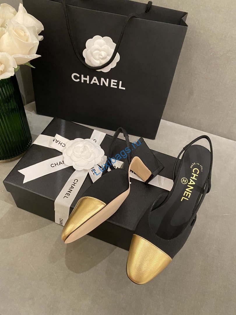 Chanel Women's G31318 Slingbacks Goatskin Grosgrain Sandals Shoes C91006 | chanel womens slingbacks goatskin grosgrain sandals shoes c91006 05