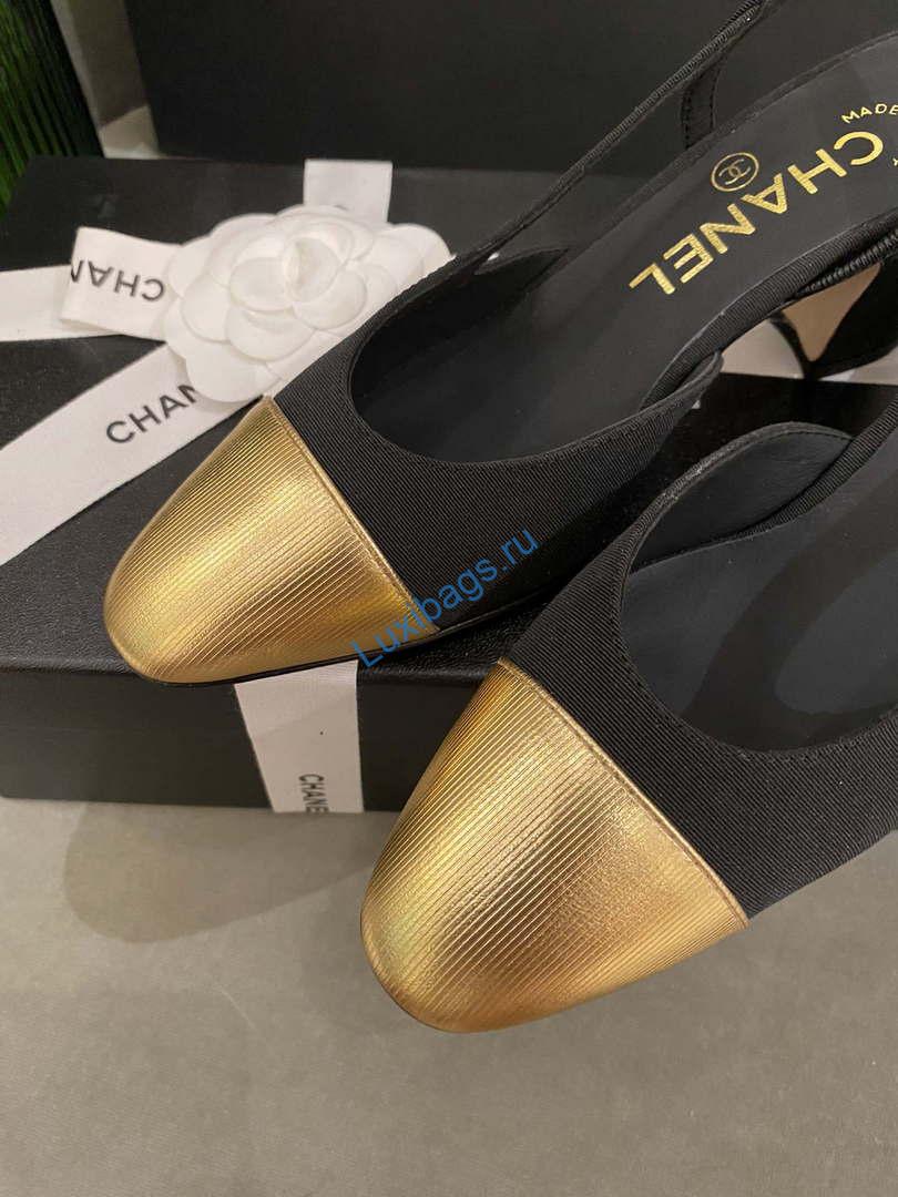 Chanel Women's G31318 Slingbacks Goatskin Grosgrain Sandals Shoes C91006 | chanel womens slingbacks goatskin grosgrain sandals shoes c91006 07