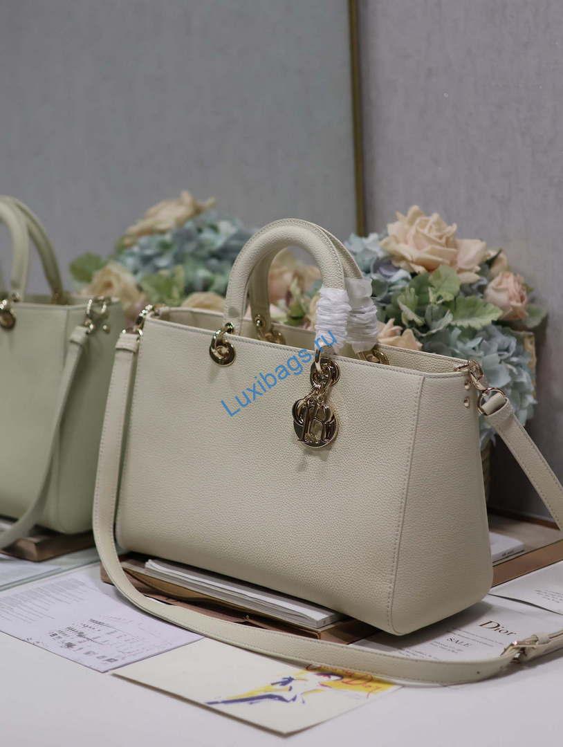 Dior M1152 Large Lady D-Sire My ABCDior Bag Beige Bull Leather | dior large m1152 lady d sire my abcdior bag beige bull leather 003