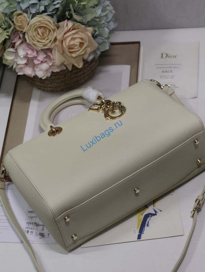 Dior M1152 Large Lady D-Sire My ABCDior Bag Beige Bull Leather | dior large m1152 lady d sire my abcdior bag beige bull leather 006
