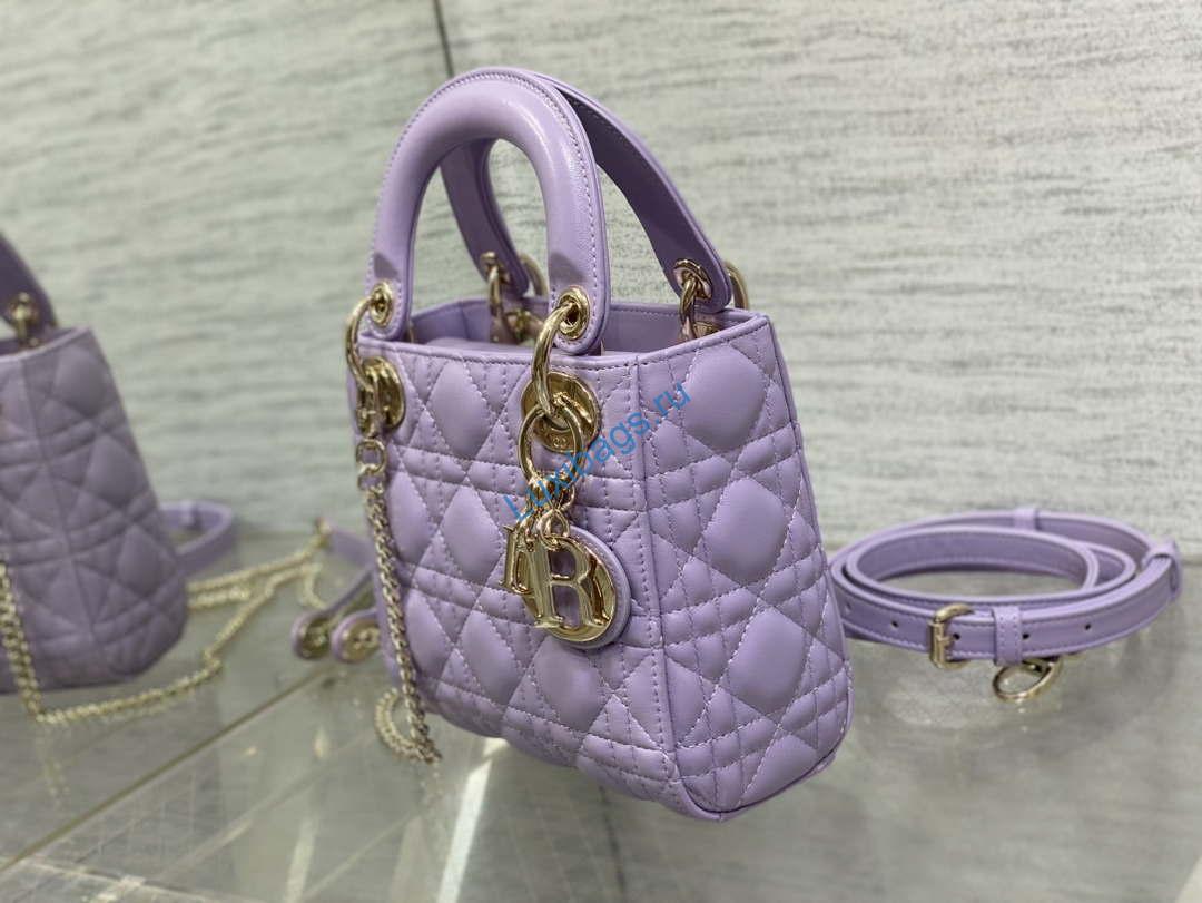 dior m0505 mini lady dior bag lilac cannage lambskin 5 Dior M0505 Mini Lady Dior Bag Lilac Cannage Lambskin | dior m0505 mini lady dior bag lilac cannage lambskin 006