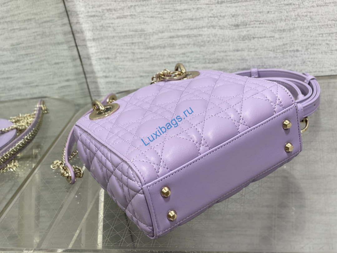 dior m0505 mini lady dior bag lilac cannage lambskin 6 Dior M0505 Mini Lady Dior Bag Lilac Cannage Lambskin | dior m0505 mini lady dior bag lilac cannage lambskin 007