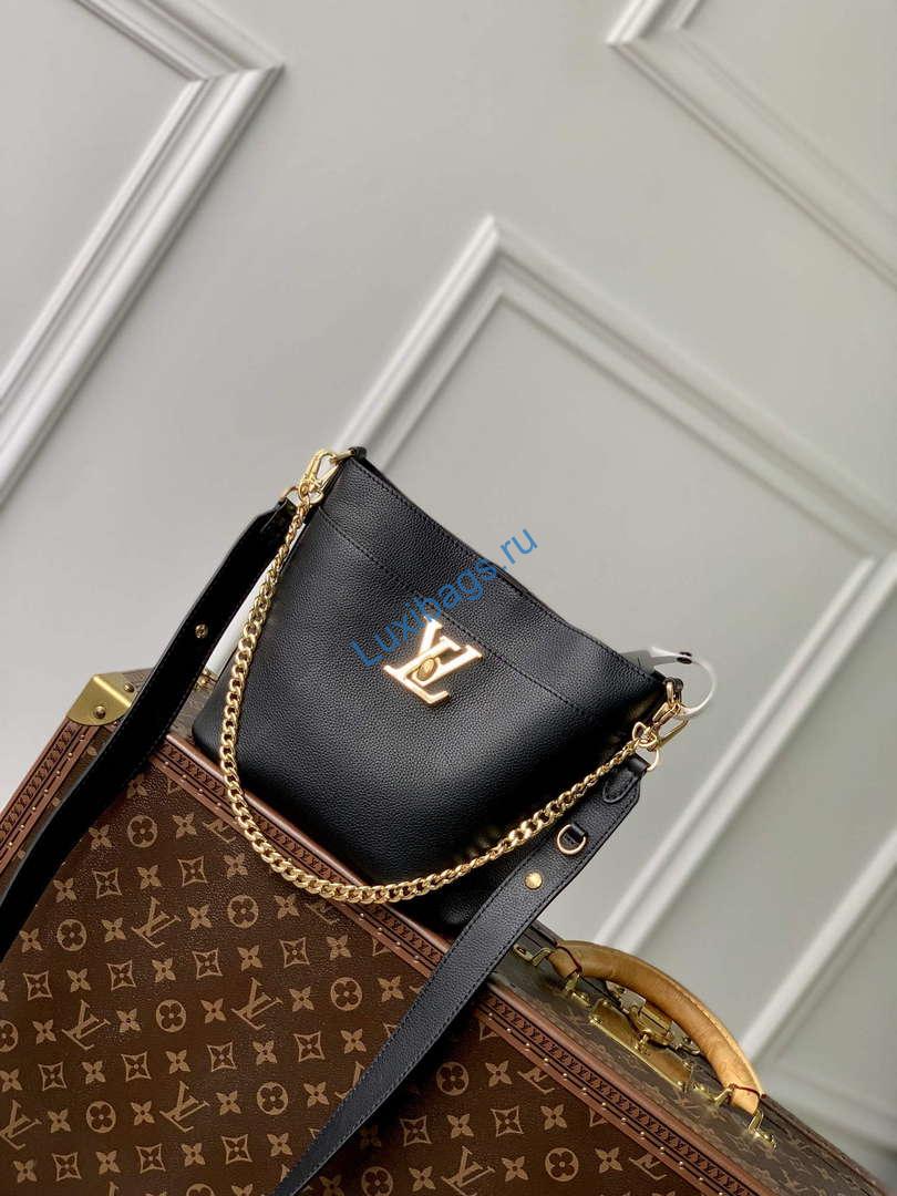 LV M24006 Louis Vuitton Lock and Walk Bucket Bag Black | lv m24006 louis vuitton lock and walk bucket bag black 2