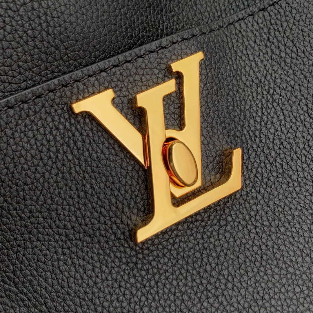 LV M24006 Louis Vuitton Lock and Walk Bucket Bag Black | lv m24006 louis vuitton lock and walk bucket bag black 8