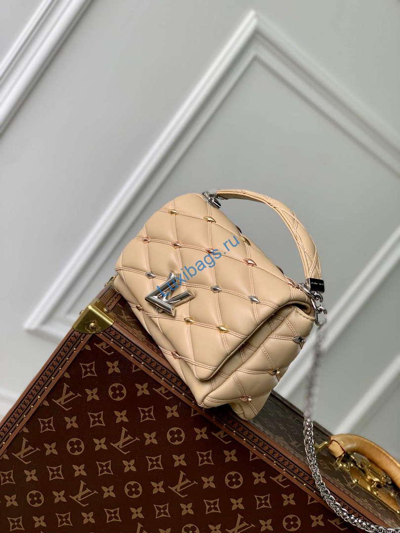 LV M24151 Louis Vuitton GO-14 MM Handbag Beige | lv m24151 louis vuitton go 14 mm handbag beige 2