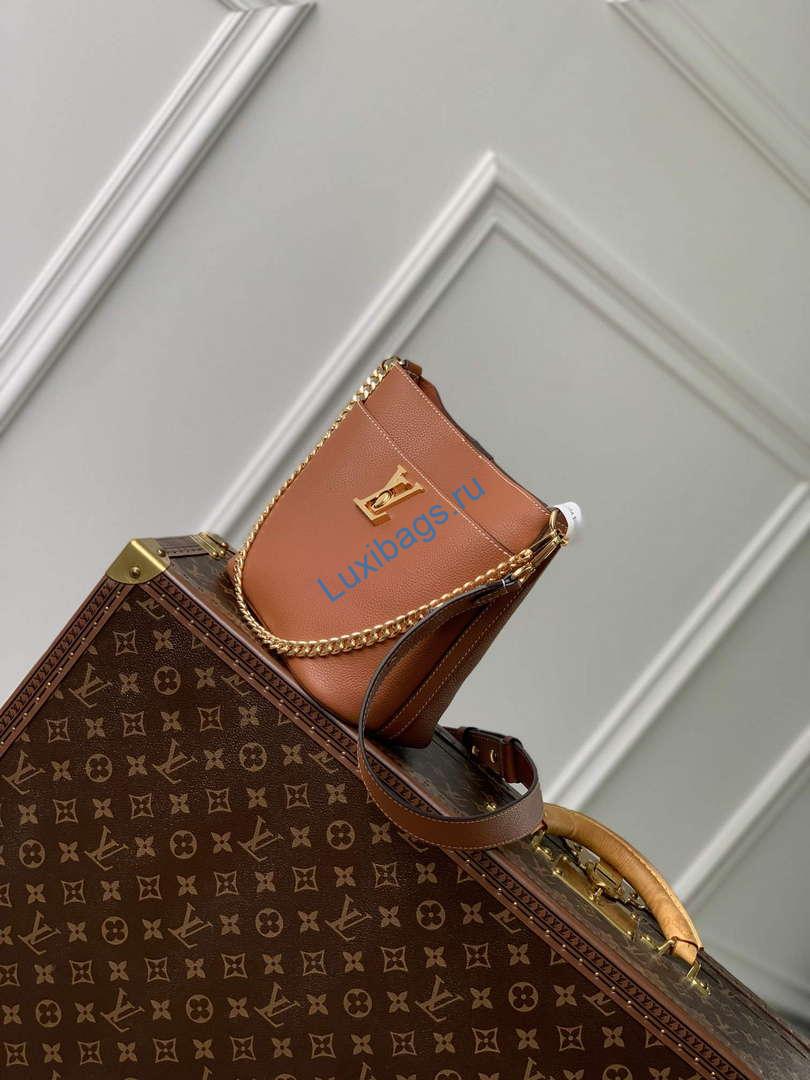 LV M24165 Louis Vuitton Lock and Walk Bucket Bag Cognac Brown | lv m24165 louis vuitton lock and walk bucket bag cognac brown 2