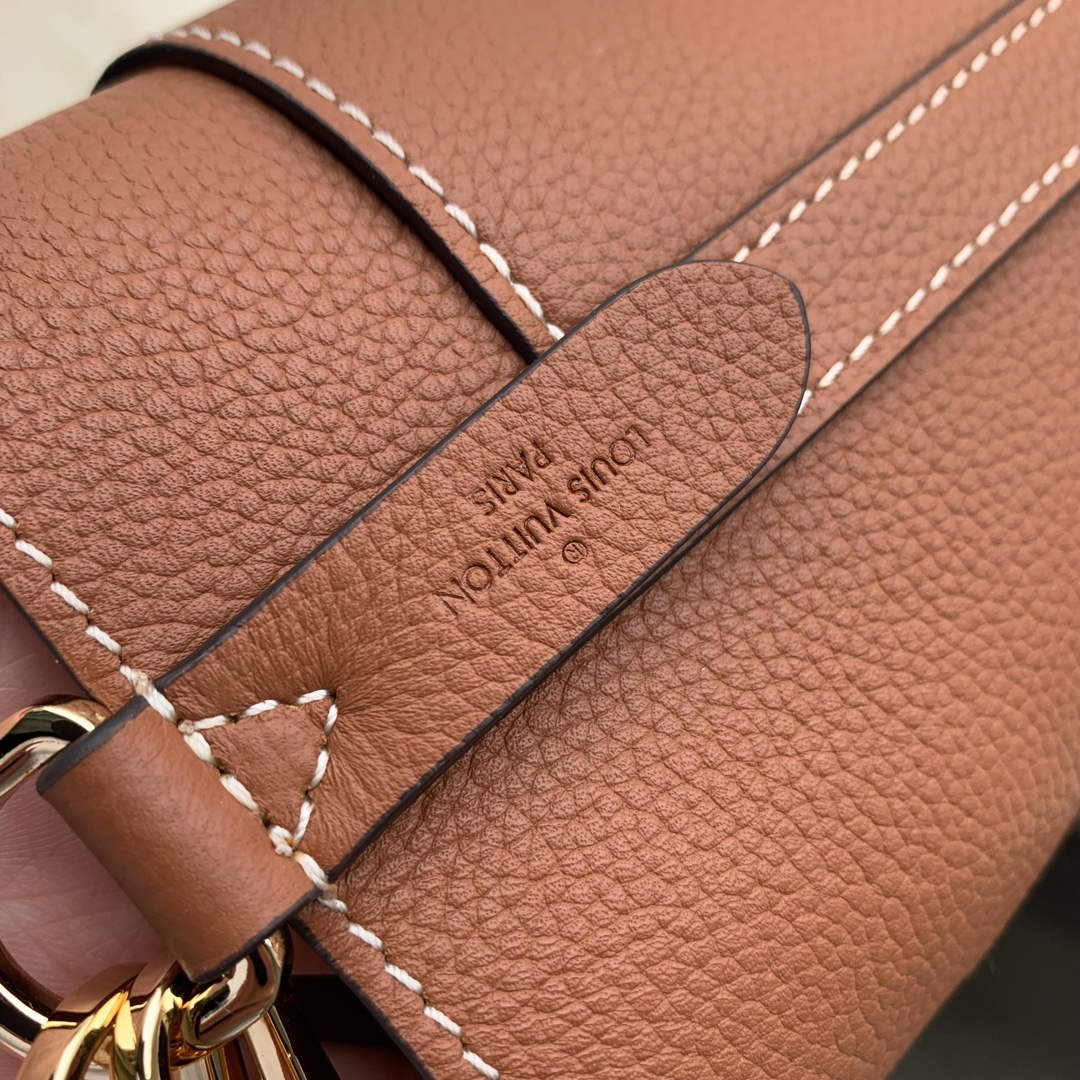 LV M24165 Louis Vuitton Lock and Walk Bucket Bag Cognac Brown | lv m24165 louis vuitton lock and walk bucket bag cognac brown 8