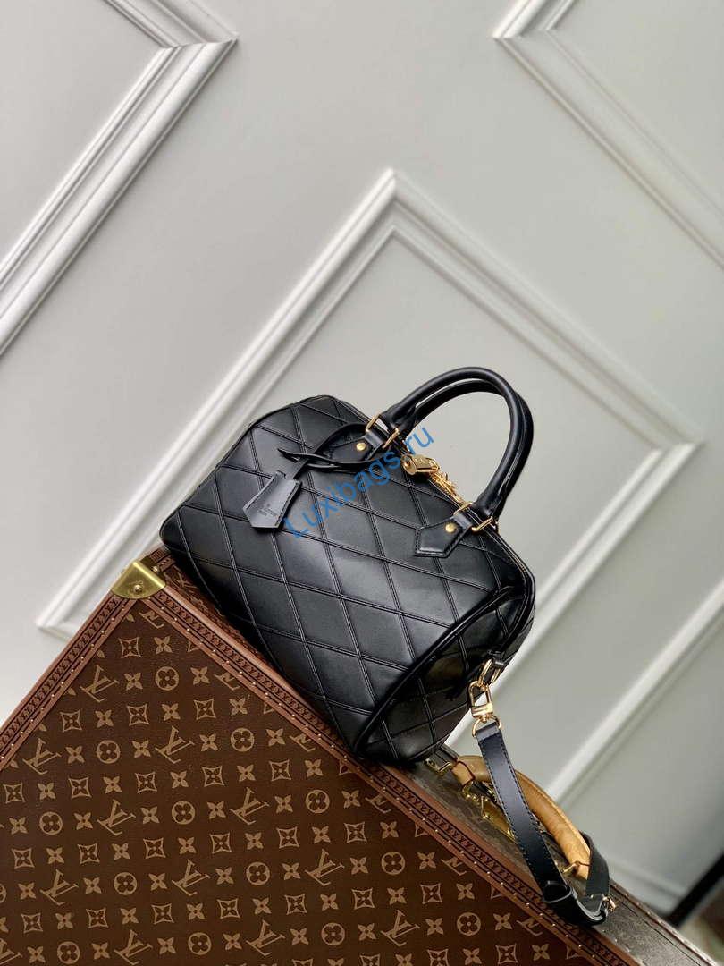 LV M24206 Louis Vuitton Speedy Bandoulière 25 Handbag Black | lv m24206 louis vuitton speedy bandouliere 25 handbag black 2