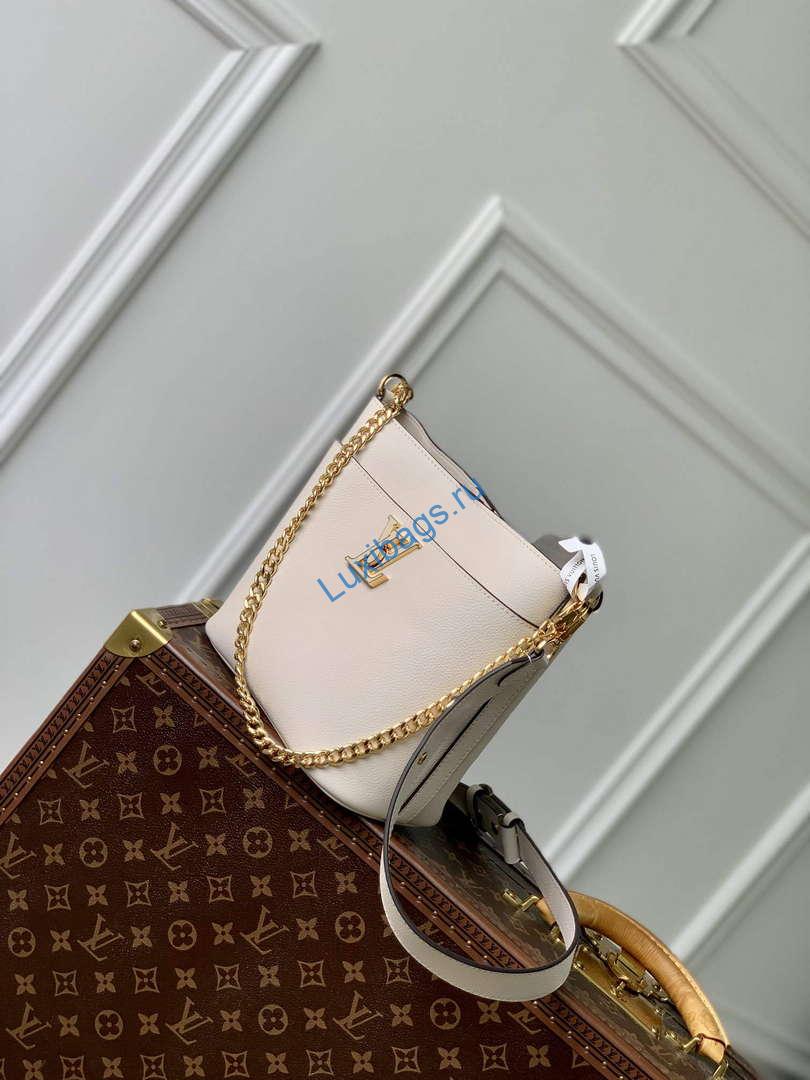 LV M24638 Louis Vuitton Lock and Walk Bucket Bag Quartz | lv m24638 louis vuitton lock and walk bucket bag quartz 2