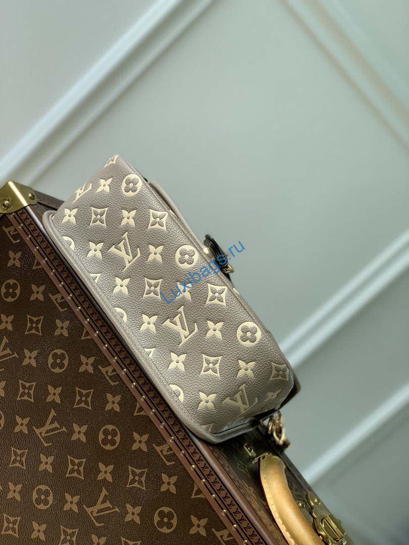 LV M46386 Louis Vuitton Diane Monogram Empreinte Leather Gray with Camel | lv m46386 louis vuitton diane monogram empreinte leather gray with camel 04