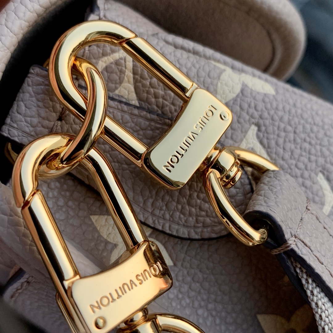 LV M46386 Louis Vuitton Diane Monogram Empreinte Leather Gray with Camel | lv m46386 louis vuitton diane monogram empreinte leather gray with camel 05