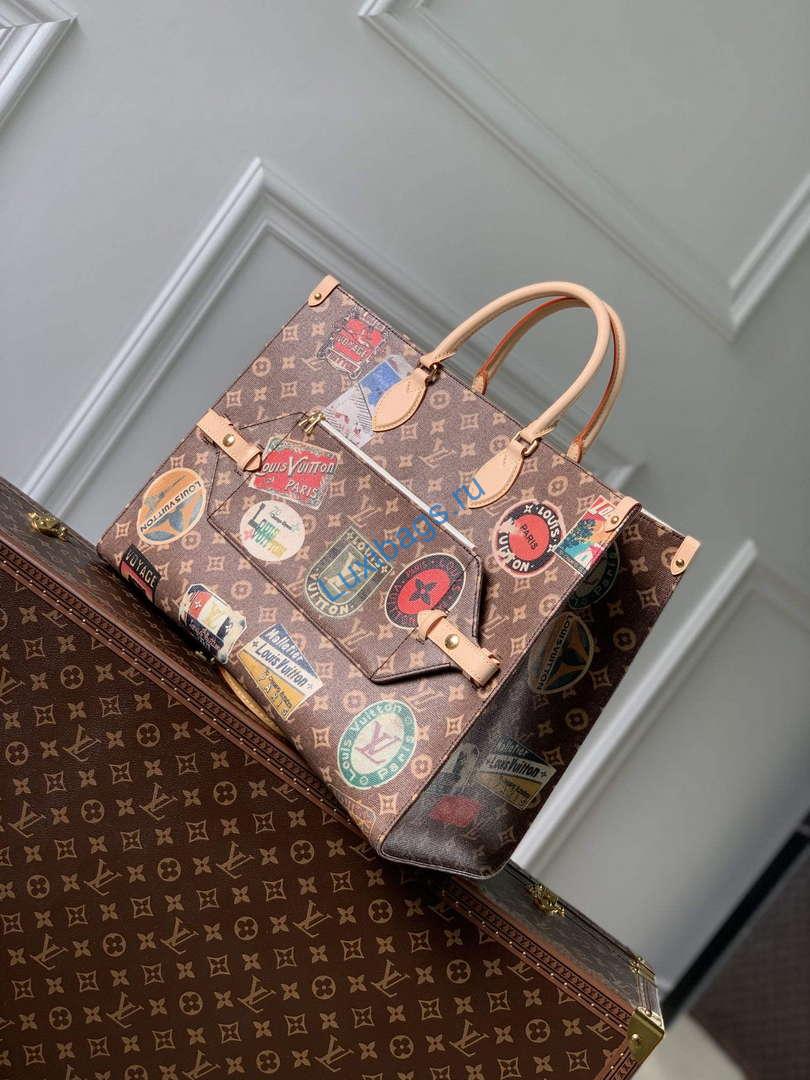 LV M47147 Louis Vuitton OnTheGo Voyage Tote Bag Monogram Canvas | lv m47147 louis vuitton onthego voyage tote bag monogram canvas 2