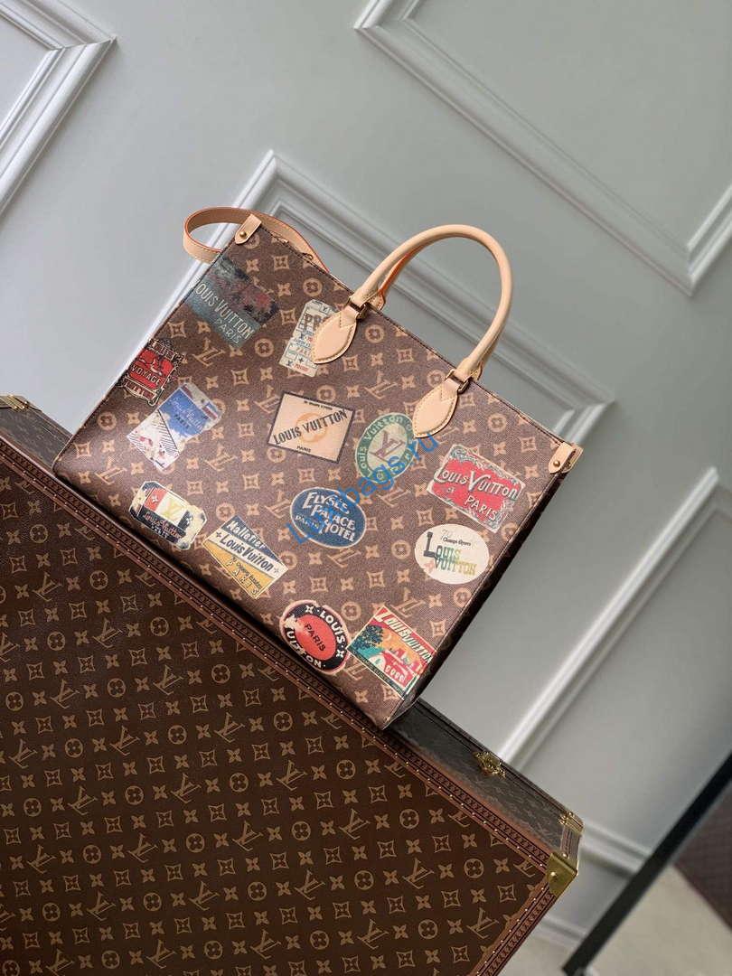 LV M47147 Louis Vuitton OnTheGo Voyage Tote Bag Monogram Canvas | lv m47147 louis vuitton onthego voyage tote bag monogram canvas 3