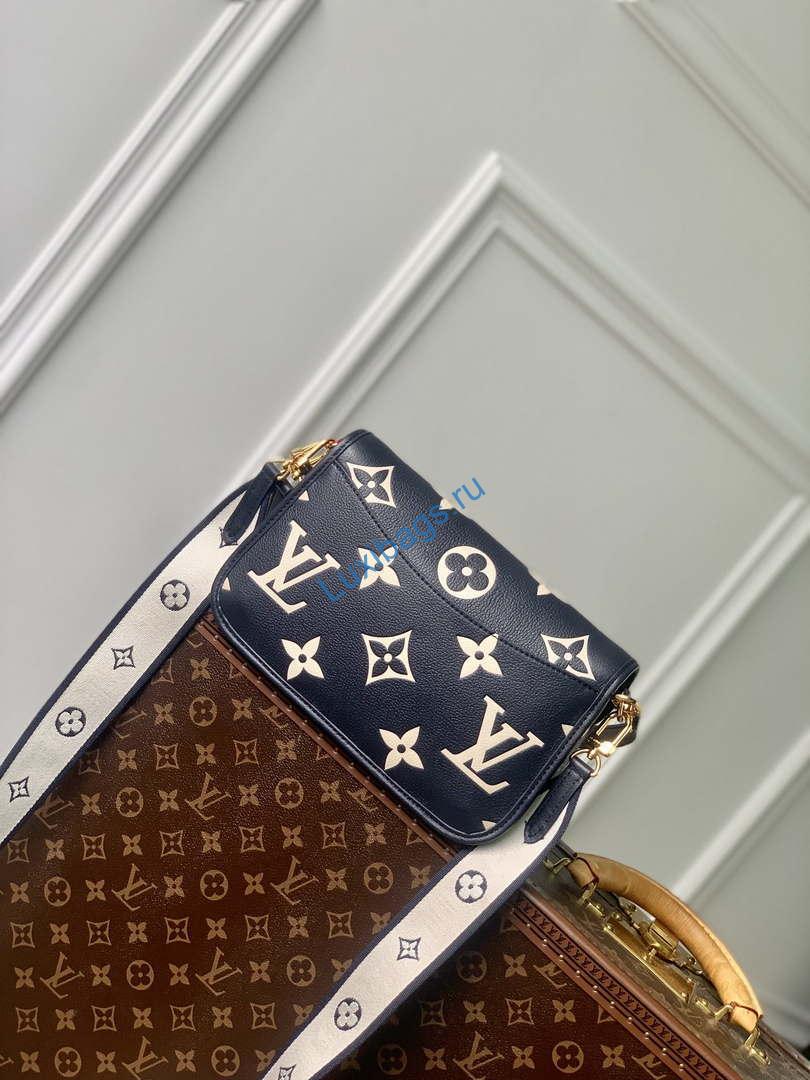 LV M47161 Louis Vuitton Diane Monogram Empreinte Leather Black with Camel | lv m47161 louis vuitton diane monogram empreinte leather black with camel 03