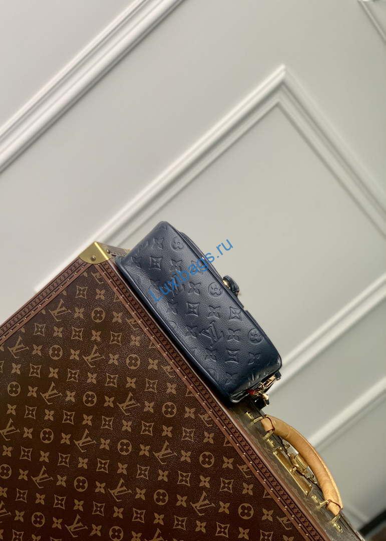LV M47161 Louis Vuitton Diane Monogram Empreinte Leather Black with Camel | lv m47161 louis vuitton diane monogram empreinte leather black with camel 04
