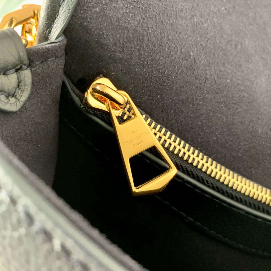 LV M47161 Louis Vuitton Diane Monogram Empreinte Leather Black with Camel | lv m47161 louis vuitton diane monogram empreinte leather black with camel 06