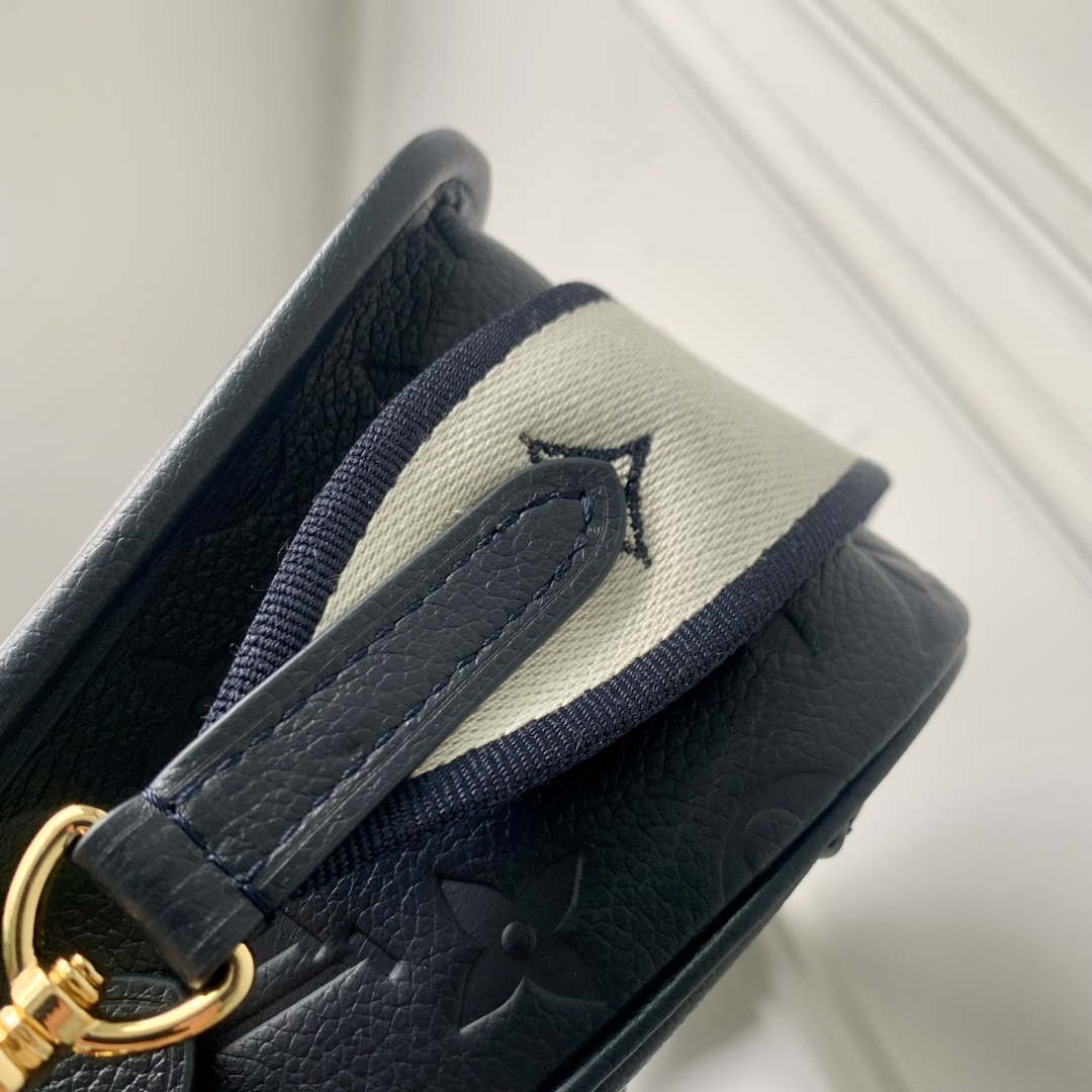 LV M47161 Louis Vuitton Diane Monogram Empreinte Leather Black with Camel | lv m47161 louis vuitton diane monogram empreinte leather black with camel 07