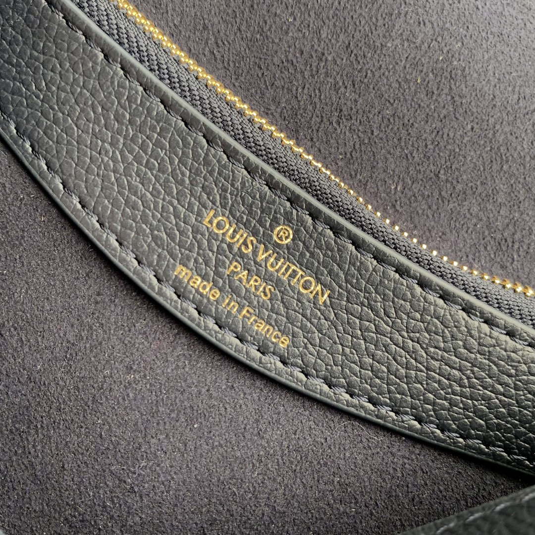 LV M47161 Louis Vuitton Diane Monogram Empreinte Leather Black with Camel | lv m47161 louis vuitton diane monogram empreinte leather black with camel 08