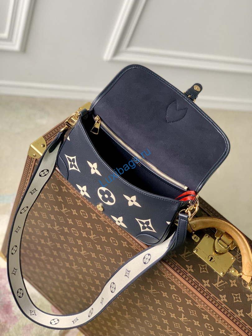 LV M47161 Louis Vuitton Diane Monogram Empreinte Leather Black with Camel | lv m47161 louis vuitton diane monogram empreinte leather black with camel 09