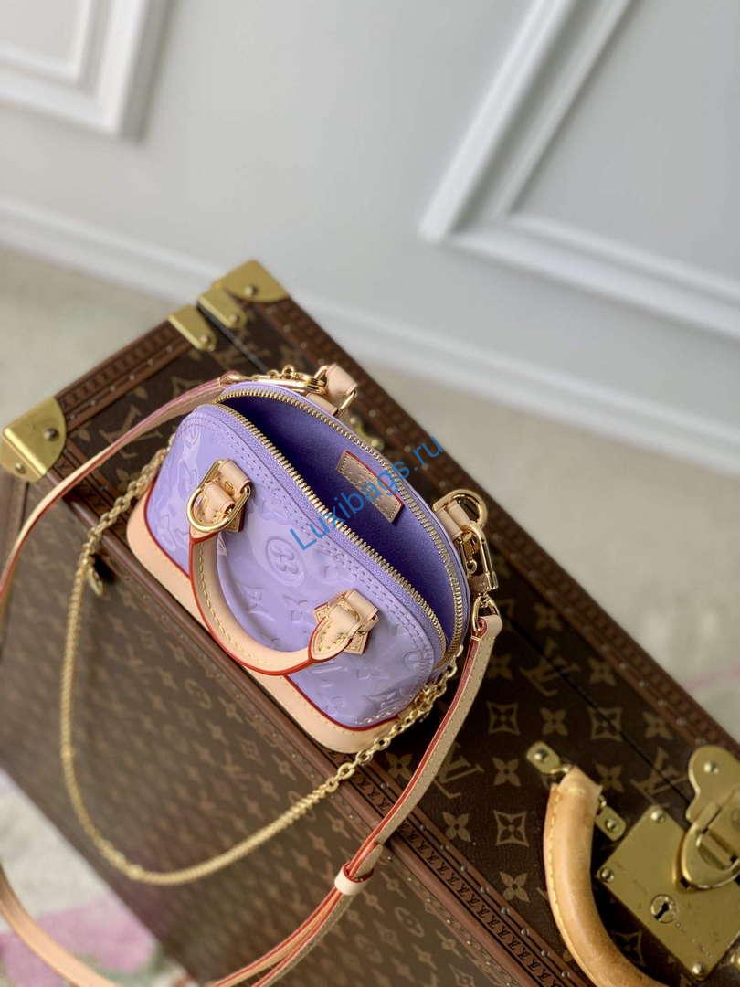 LV M82974 Louis Vuitton Nano Alma Handbag Glossy Lilac | lv m82974 louis vuitton nano alma handbag glossy lilac 9