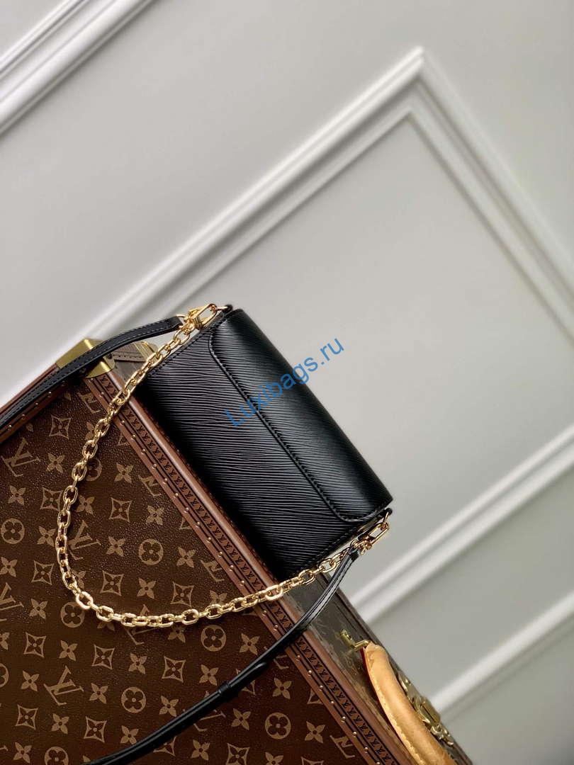 LV M83077 Louis Vuitton Twist West Pochette Epi leather Bag Black | lv m83077 louis vuitton twist west pochette epi leather bag black 3