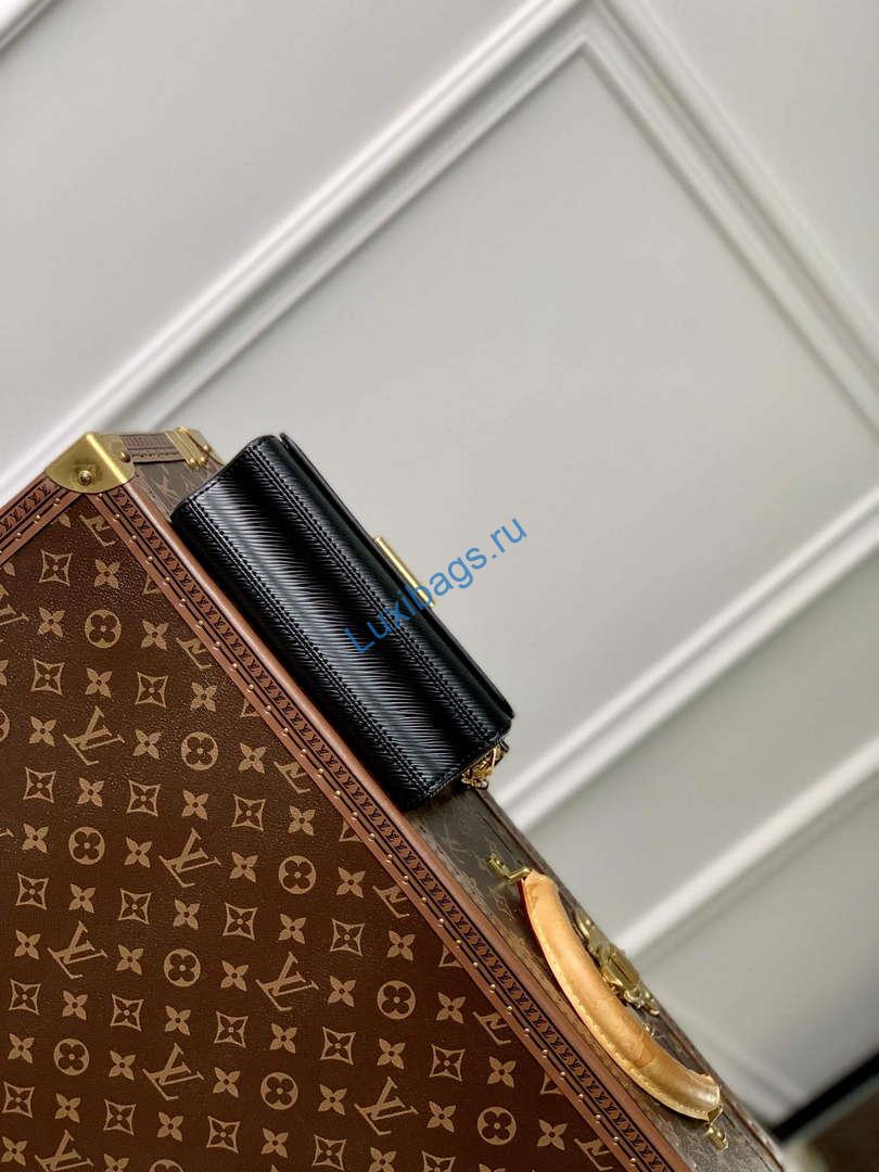 LV M83077 Louis Vuitton Twist West Pochette Epi leather Bag Black | lv m83077 louis vuitton twist west pochette epi leather bag black 4